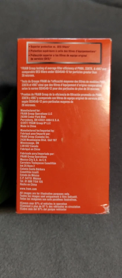 Filtros de aceite de motor FRAM CH10295 marco protector adicional Foto 3 de 4