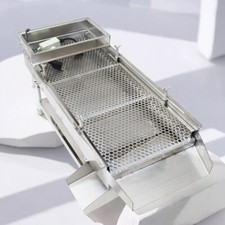 Linear Straight Vibrating Screen 10mm Round Hole Mesh Single Layer Sieve Shaker