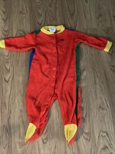 Vintage Lacoste Izod Terry Cloth Romper Xl 28-32 Lbs Red Yellow Blue Green Baby