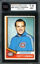 1974-75 OPC O PEE CHEE NHL 261 Scotty Bowman HOF RC KSA 7.5 NM+ Canadiens Rookie