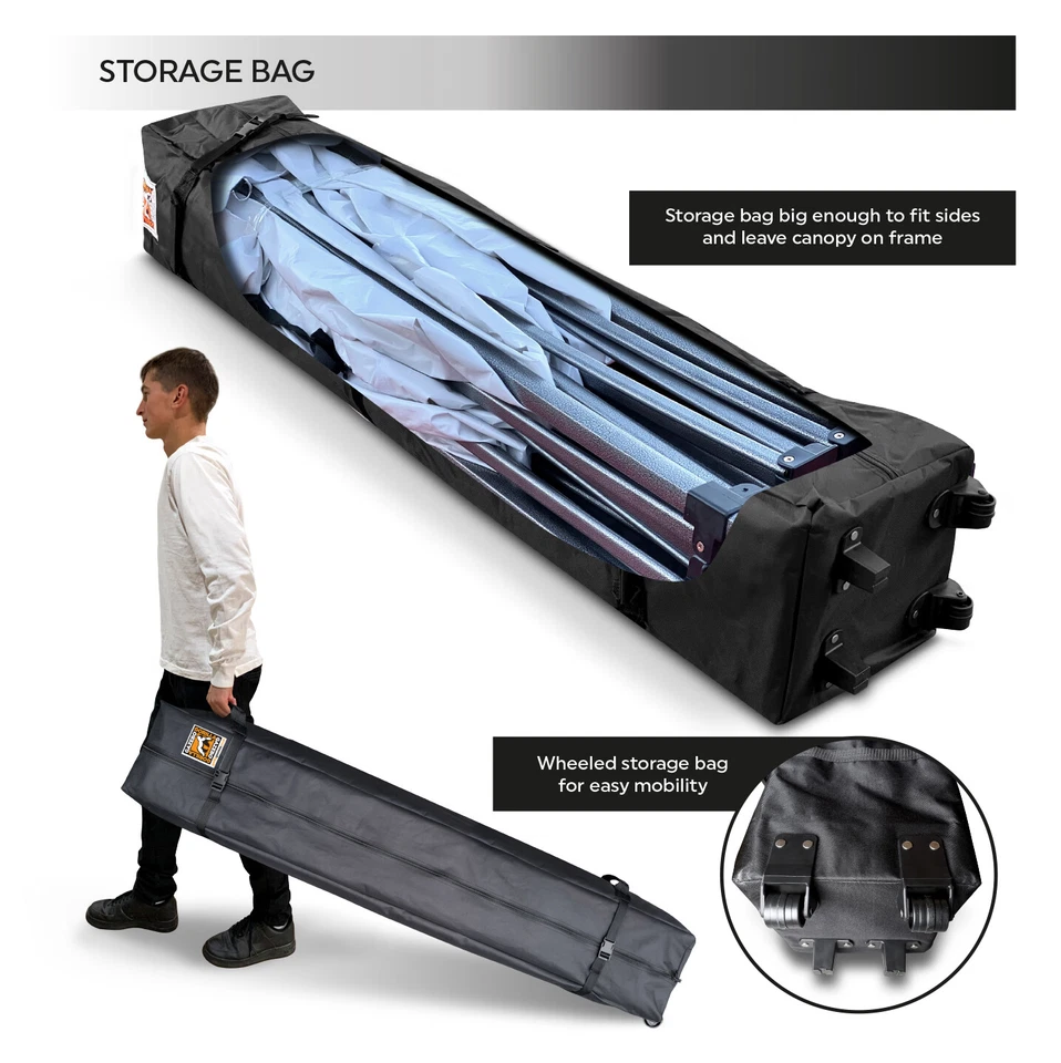 GORILLA GAZEBO ® Pop Up 3x3m Heavy Duty Waterproof Commercial Grade with Canopy  - Image 4 of 4