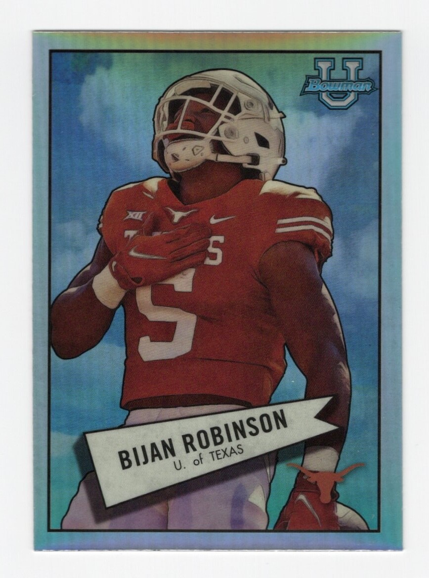 2022 Bowman University Chrome - 1952 Bowman #52BF-18 Bijan Robinson (RC) PWE