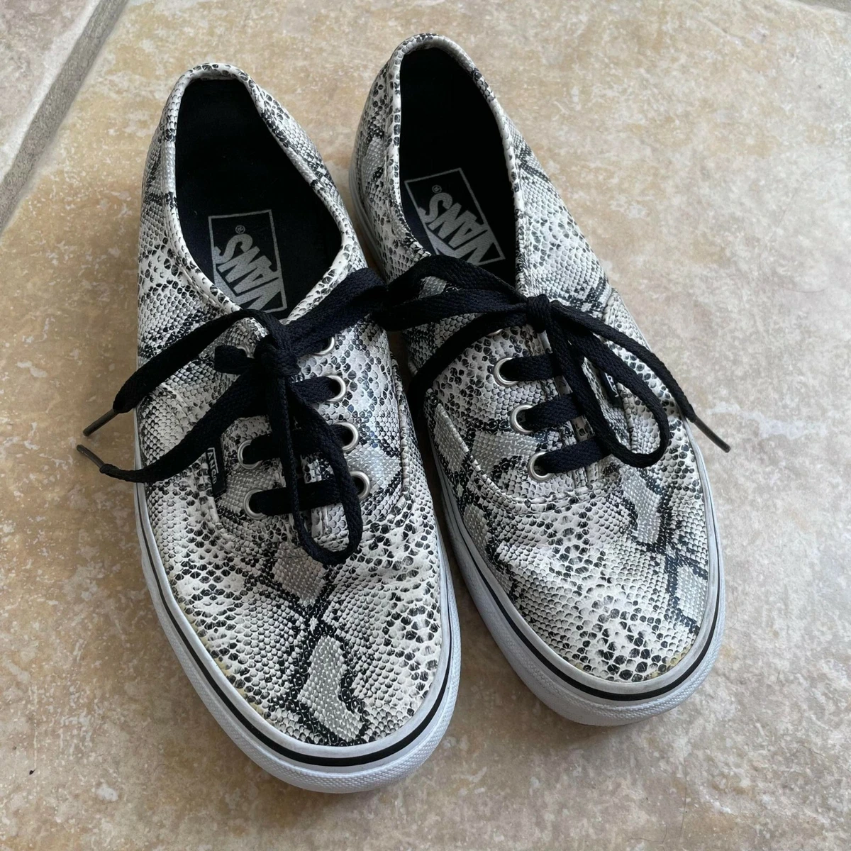 Vástago A gran escala fantasma Unisex Vans Leather Snakeskin Classic Sneakers W 7 / M 5.5 | eBay