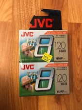 New Sealed JVC HI8 Metal 8mm Video Cassette 2 Pack