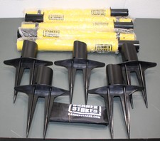 (5) Banner Stakes Plus Barrier System Post PL4018, 22" to 42", Dirt Soil Ground