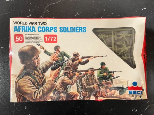 1/72 WW2 German AFRIKA CORPS Soldiers figures set - ESCI 206