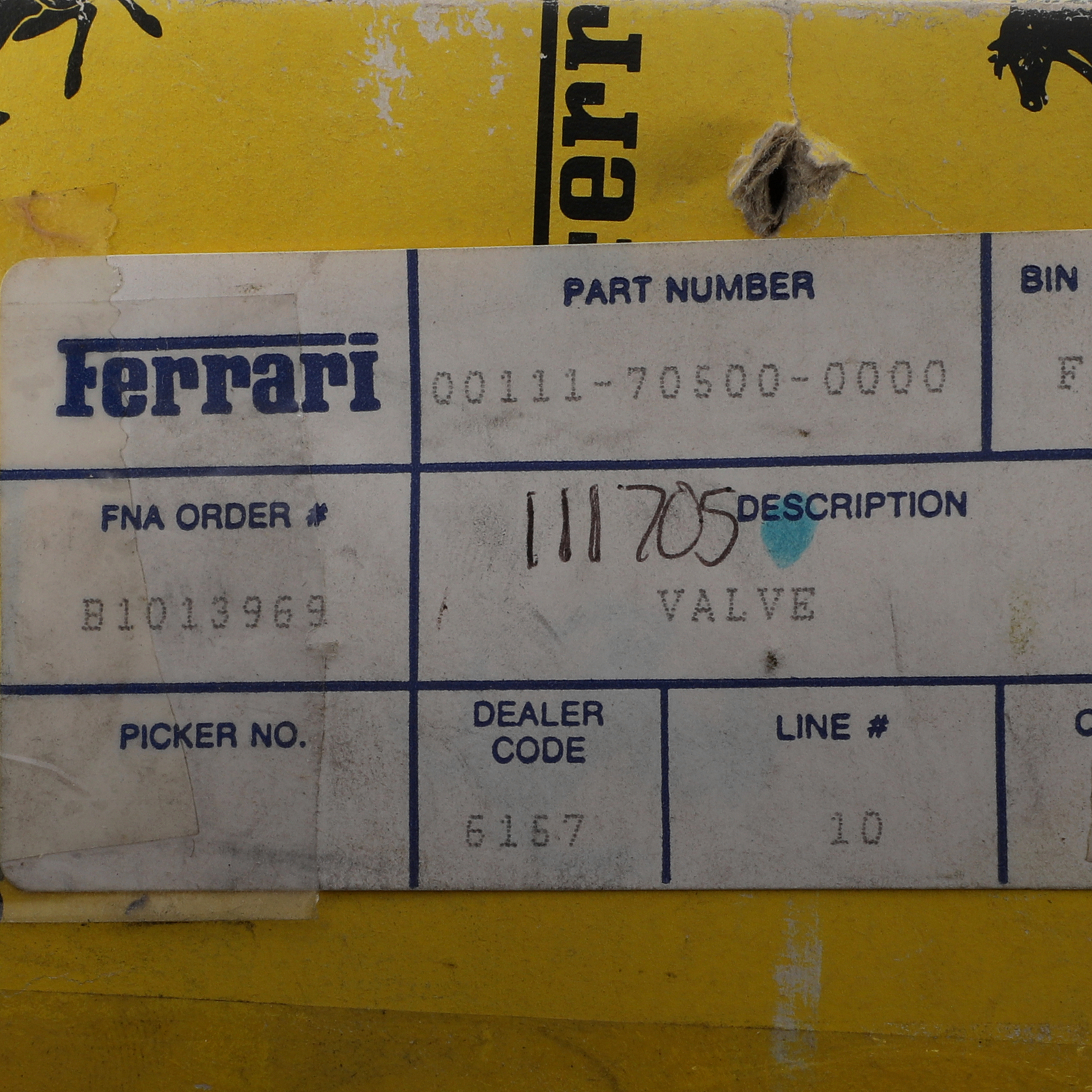 GENUINE FERRARI 308 GTB 308 GTS 308 GT4 Dino Air Pump Air Discharge Valve 111705