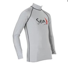 Sea Boys Sailing Gray Wetshirt Rash Guard Top Size S/M