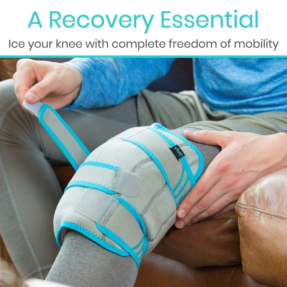 Vive Knee Ice Pack Wrap, Cold/Hot Gel Compression Brace for Arthritis & ACL Pain - Image 4 of 4