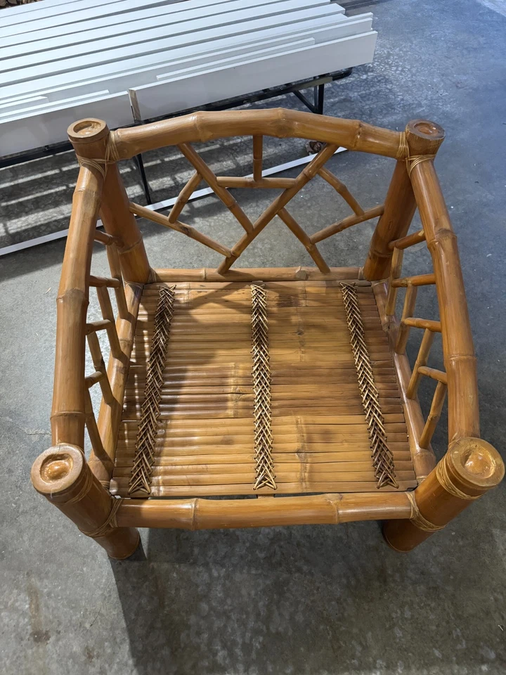 Набор клубных стульев и диванов Antonio Budji Layug с бамбуковыми ладами середины века - Изображение 4 из 4