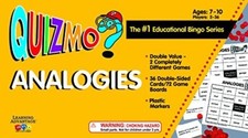 Quizmo Analogies Educational Bingo Language Skills Game 2-36 Players Ages 7-10 