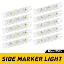 20Pcs Amber+Red 9 LED Sealed Side Marker Clearance Light For Truck Trailer Lorry