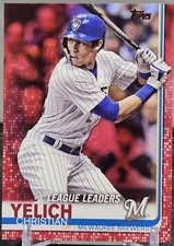 2019 Topps Series 1 Mother's Day Parallel /50 Christian Yelich League Leaders
