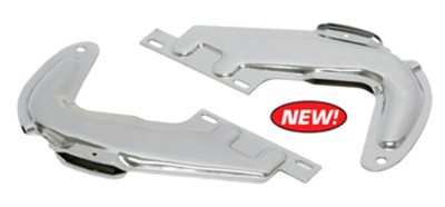 Hood Hinges, Chrome, Pair, Fits VW Bug All Years Beetle (Except Super Beetle)