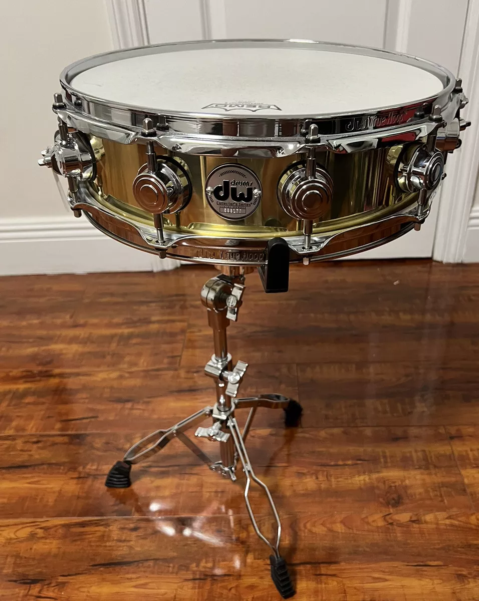 Polished Brass DW Collectors Piccolo Snare Drum In Pristine Condition-Bell  Brass