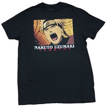 Nueva Camiseta Naruto Shippuden Adulto - Naruto Uzumaki Naranja Gritando Cara Pic