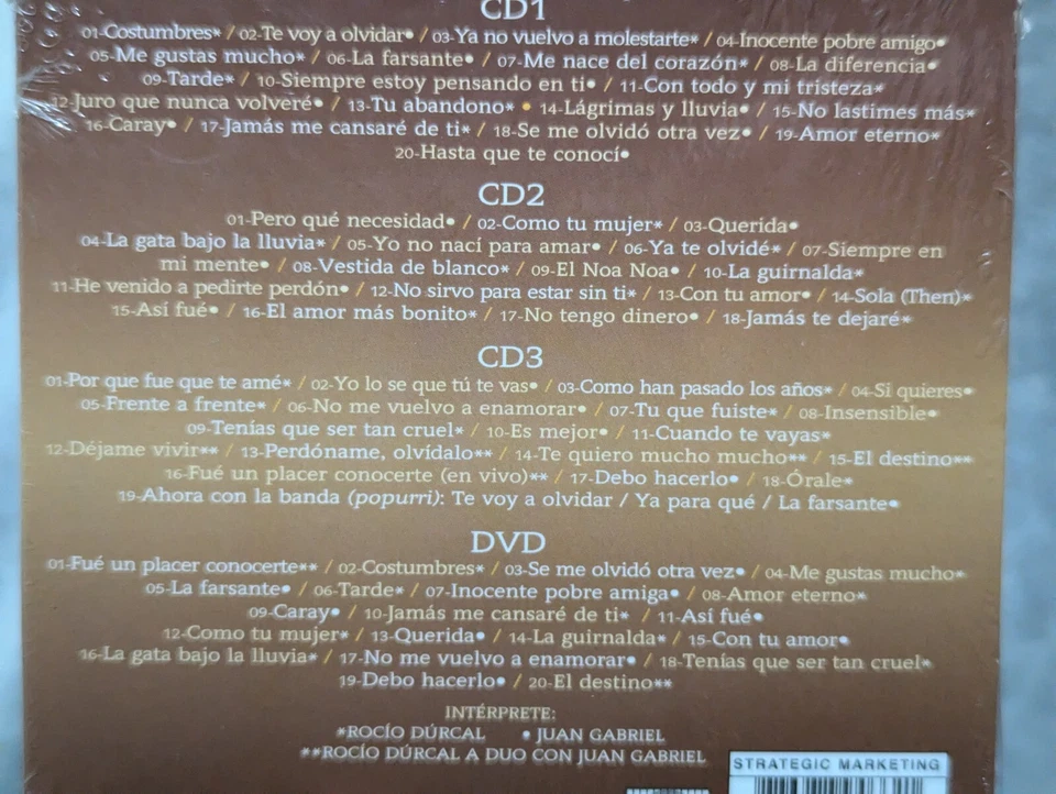 RARE Out of Print 3cds + Dvd Frente A Frente Rocio Durcal Juan Gabriel Caray - Image 4 of 4