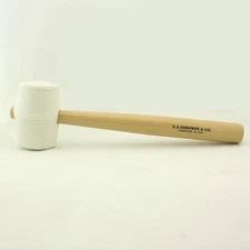 C.S. Osborne White Rubber Mallet #396-2 Hammer 2" Head Diameter