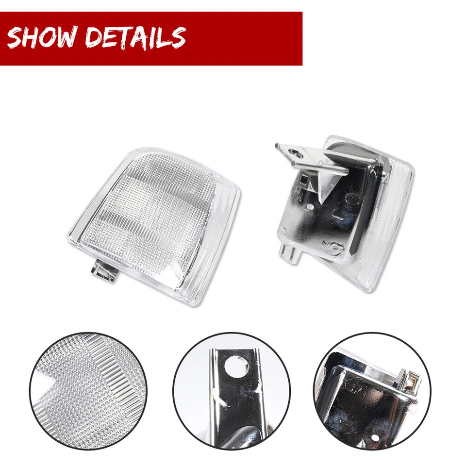 2X Clear Lens Chrome Side Corner Lights For 1995-2005 Chevrolet Astro GMC Safari - Image 3 of 4