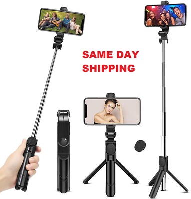 Selfie Stick Tripod, Extendable Bluetooth Selfie Stick Tripod with Remote - NEW!