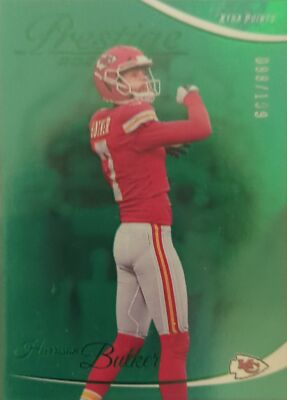 2023 Panini Prestige #145 Harrison Butker - Kansas City Chiefs Green Xtra Points