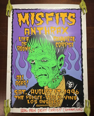 Alan Forbes 1996 Misfits Anthrax Cannibal Corpse Signed Numbered
