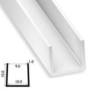 PVC U Profile Square Trim Channel White Black Strip 1m Long Edge Cover 39.37" TW