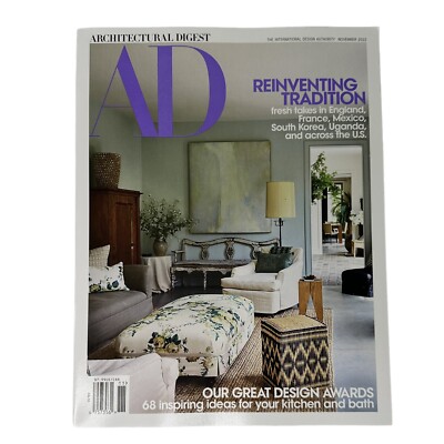 AD Architectural Digest Magazine November 2022 Reinventing Tradition Issue Home