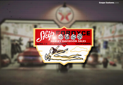 1940s Cycle Event Sticker Decal – BSA Harley Triumph Motorcycle Pinup Indian