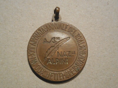 Alpine Nationalmedaille 1936 Neapel 2. Art unsigniert Johnson