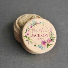Personalised Wooden Wedding Ring Box, Page Boy Ring Bearer Printed Gift Proposal