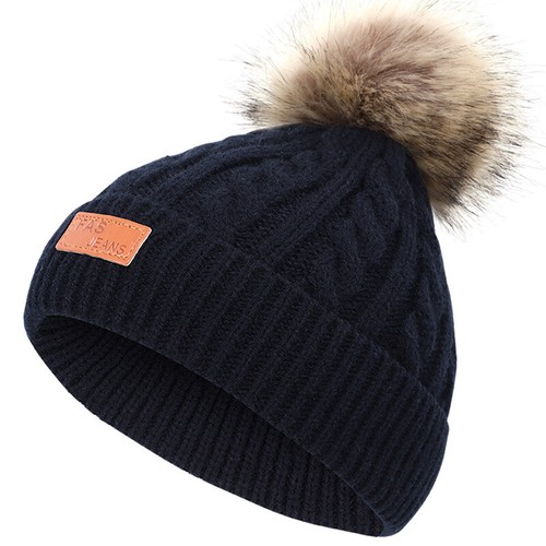 Baby Toddler Winter Warm Knitted Fur Pom Bobble Hat Beanie Cap For Boy Girl Kid. - Picture 15 of 20