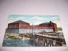 1910s YORK HAVEN POWER PLANT, YORK & HARRISBURG, PA. ANTIQUE POSTCARD