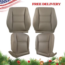 Fits 1990 to 1997 Toyota Land Cruiser - Driver Passenger Leather Seat Covers Tan