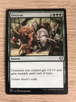 Overrun MTG Magic the Gathering Card NM Near Mint Starter Commander SCD