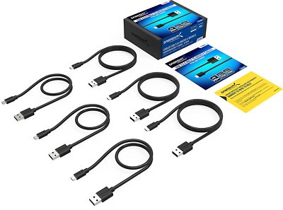 Sabrent [6er-Pack] 22AWG Premium Micro USB Kabel (X3-3 Fuß + X3-1 Fuß) High Speed USB