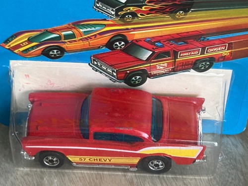 VINTAGE 1975 MATTEL FLYING COLORS HOT WHEELS '57 CHEVY #9638 HONG KONG - Picture 8 of 13