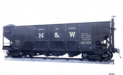 Norfolk & Western Railroad Schüttgutwagen 20103 bei Ralston Steel Car Co 5 x 7 Foto