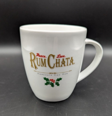 RUM CHATA Peace Love Christmas Holly Coffee Mug