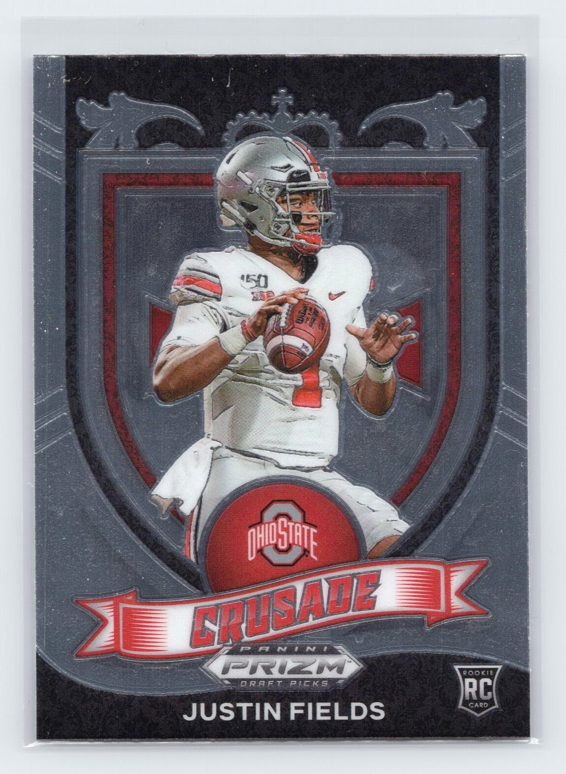2021 Panini Prizm Draft Picks Crusade RC #163 Justin Fields | Steelers