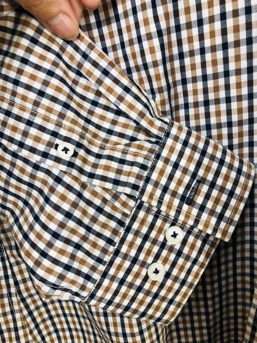 nick dunn dress shirt Nick Dunn London Dress Shirt Mens Large 16.5, 34/35 Long sleeve Button  Front