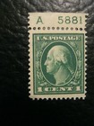 1912 1c Green Postage Stamp Scott 405 Top Plate 5881 (RARE) Well Extremely Fine. — photo 3