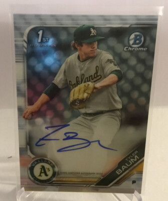 2019  BOWMAN CHROME TYLER BAUM ROOKIE AUTO ATHLETICS MS