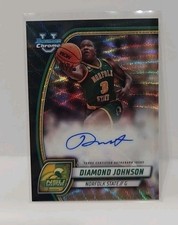 2024-25 Bowman University Chrome  Prospect Autographs Diamond Johnson #86 Black 