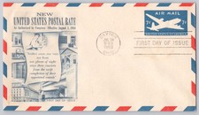 Dayton, Ohio U.S. Postal Rate Air Mail 7c First Day of Issue, 1958