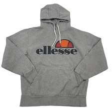 Ellesse Gottero Logo Size S Gray Hoodie Sweatshirt Retail 65