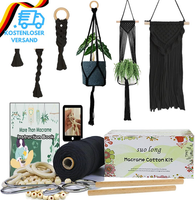 Suo Long Makramee Garn Set FüR AnfäNger Mit Anleitung Makramee Garn 3Mm Schwarz
