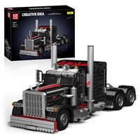 Mold King 10037 Amerikanischer Truck-Baustein - Schwarzer Klassischer Roadster -
