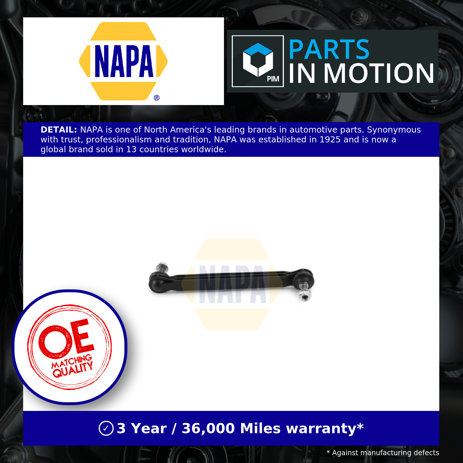 NAPA Anti-Roll Bar Link Suspension Rod NST4349 - OEM Specification Replacement - Image 3