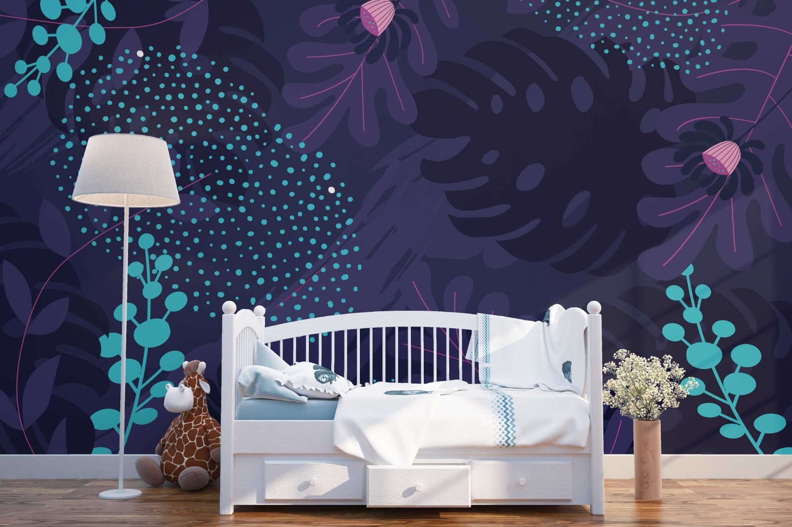 3D Plant Leaf Illustration Wall Murals Wallpaper Murals Wall Sticker